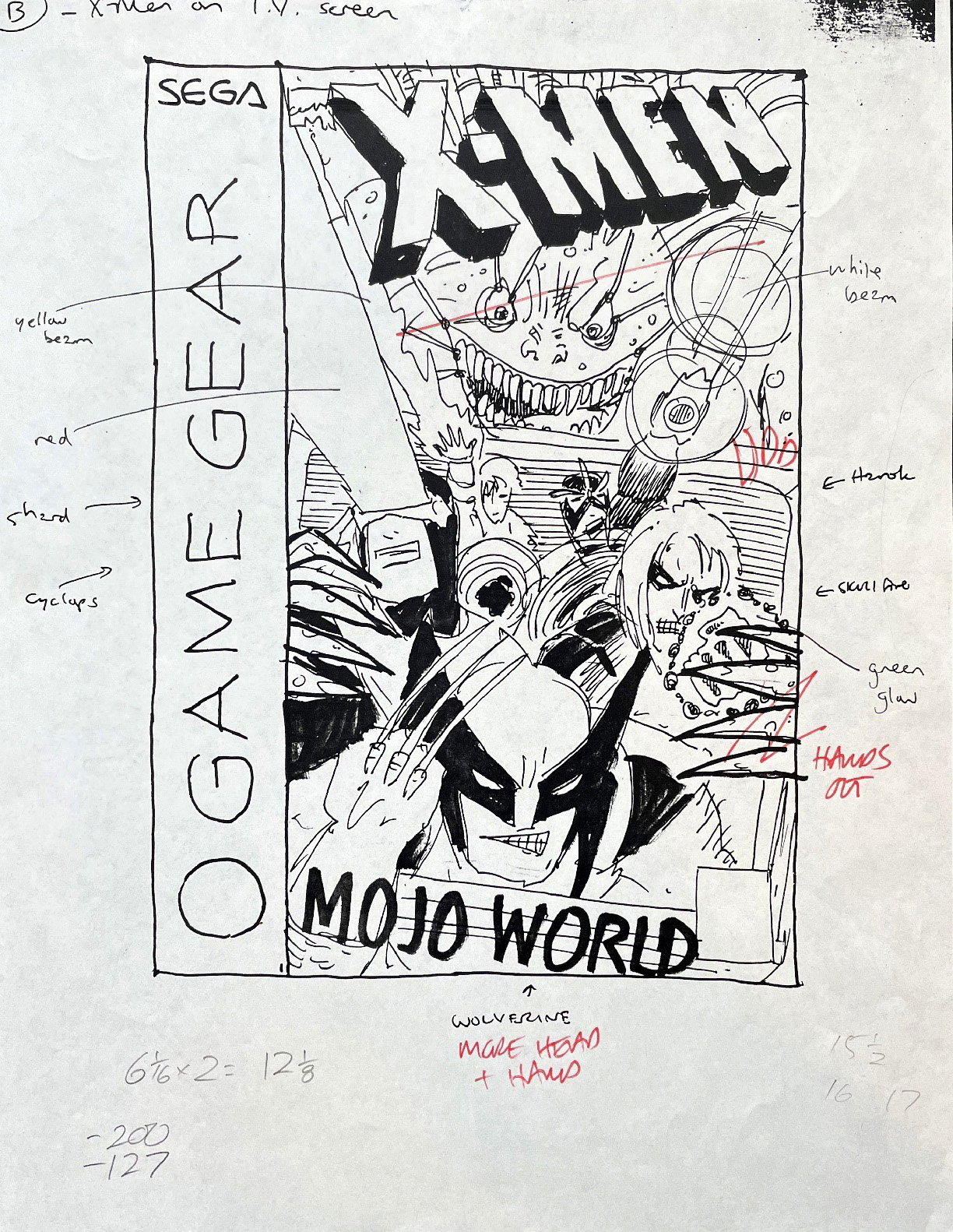 X-Men: Mojo World Cover Art Sketch by Ken Steacy
